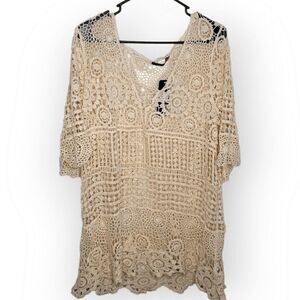 Ana & Rose Women's Crochet Tunic Top size Small